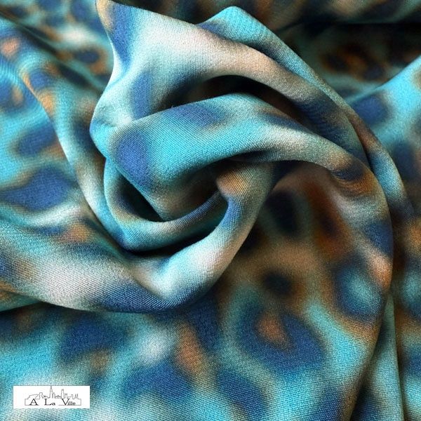 Viscose crepe blured groen