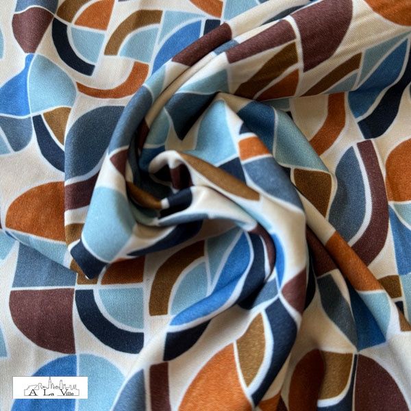 Grafische print in viscose