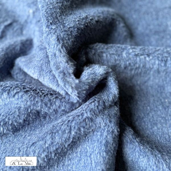 Furs bont jeansblauw