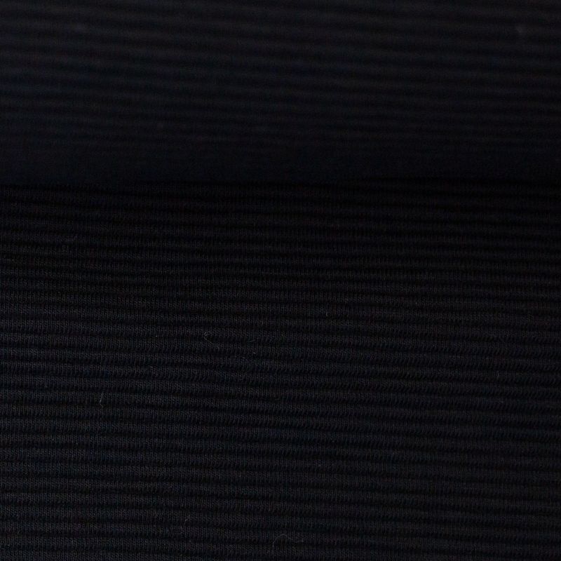 Ottoman jersey zwart