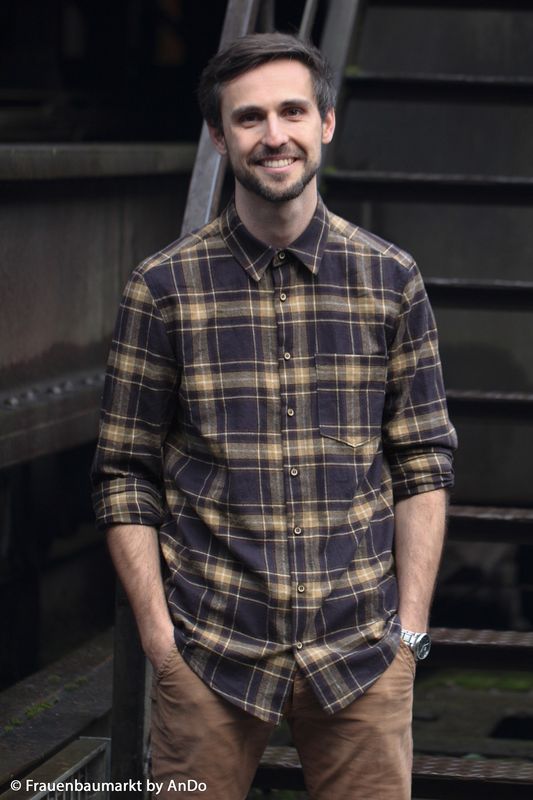 Flanel katoen blauw/beige