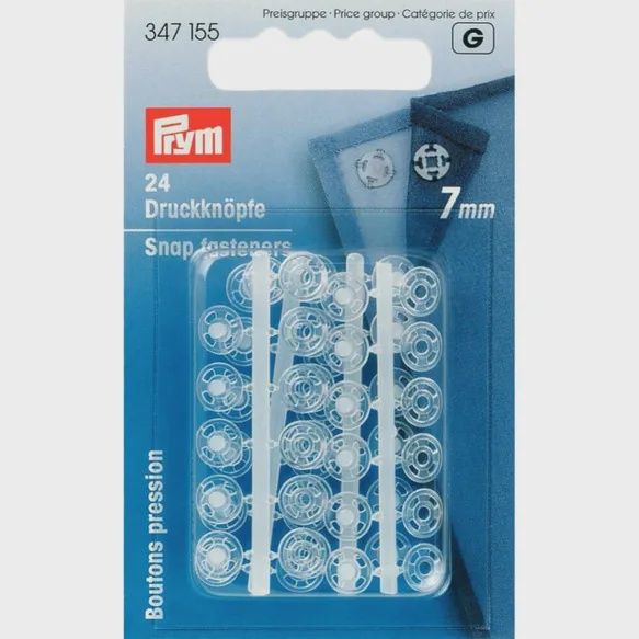Drukknoop plastic transparant