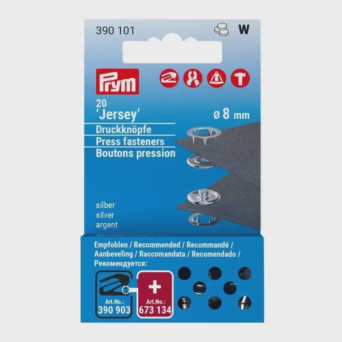 Jersey drukknoop navulling 8 mm