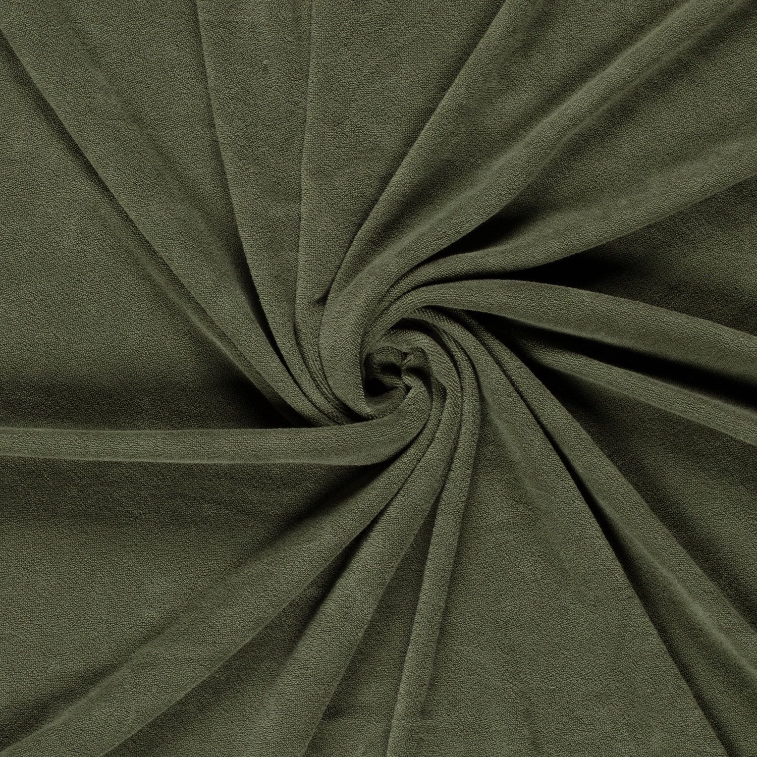 Elastische badstof spons kaki