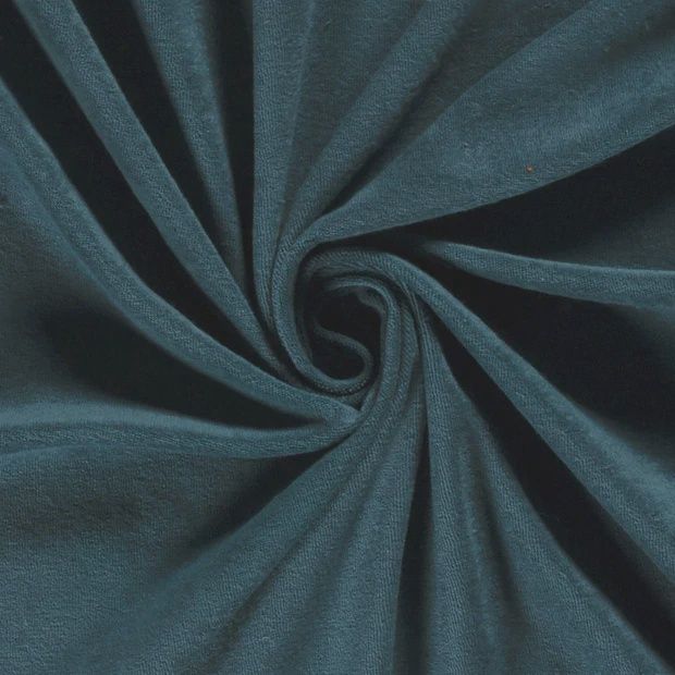 Elastische badstof spons petrol