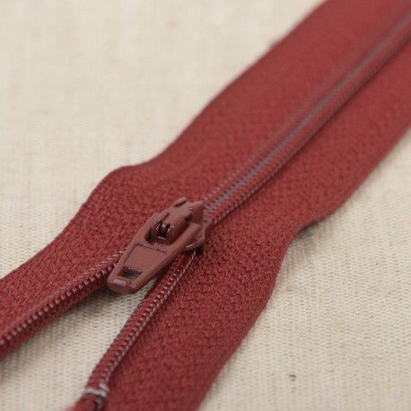 Rits|niet deelbaar|donkerrood|kleur 520