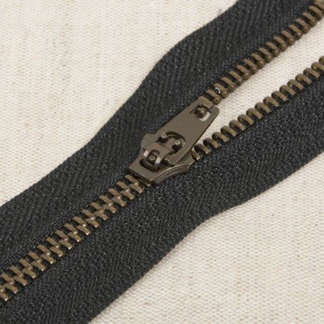 Rits|metaal niet deelbaar|zwart|kleur 580