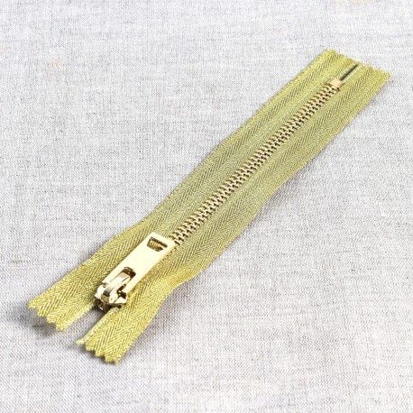 Rits|metaal| lurex niet deelbaar| goud