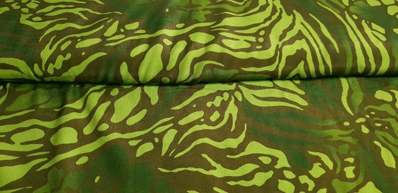 Crepe marocain  groen bruin