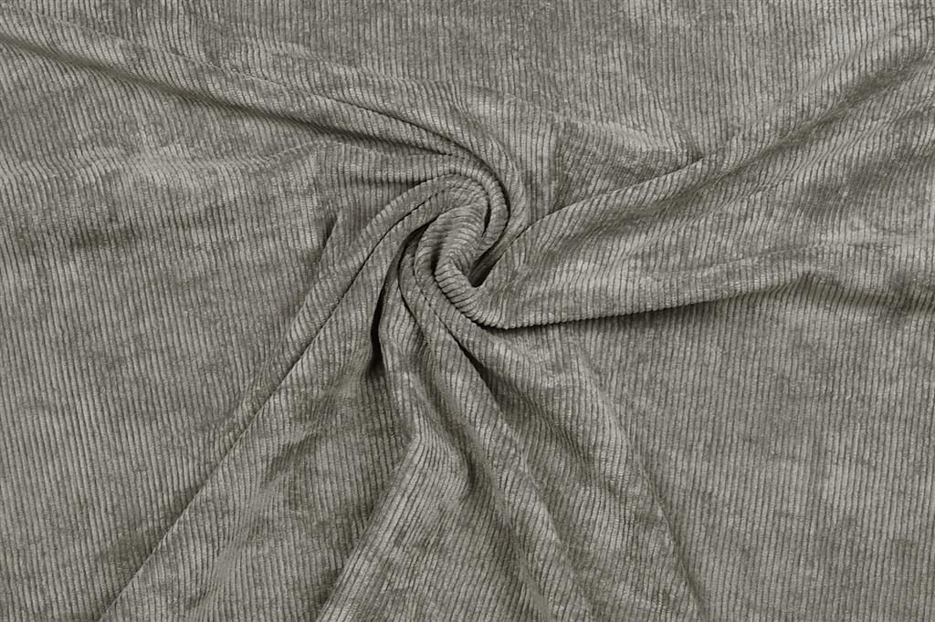 Ribfluweel soepelvallend grijs