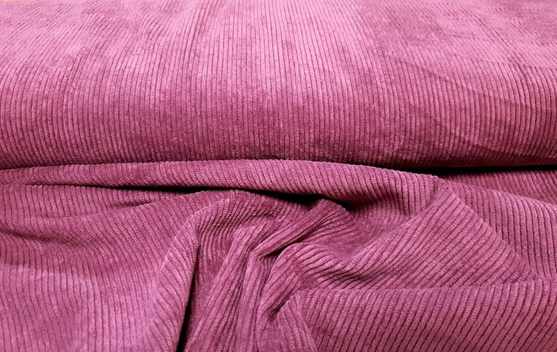Ribfluweel soepelvallend mauve