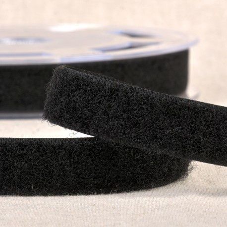 Velcro 20 mm lus/zachte kant, Color: zwart