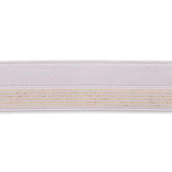 2 kleurig elastisch biaislint lila