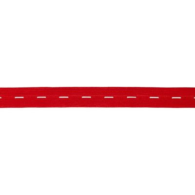 Knoopsgat elastiek  rood 20 mm