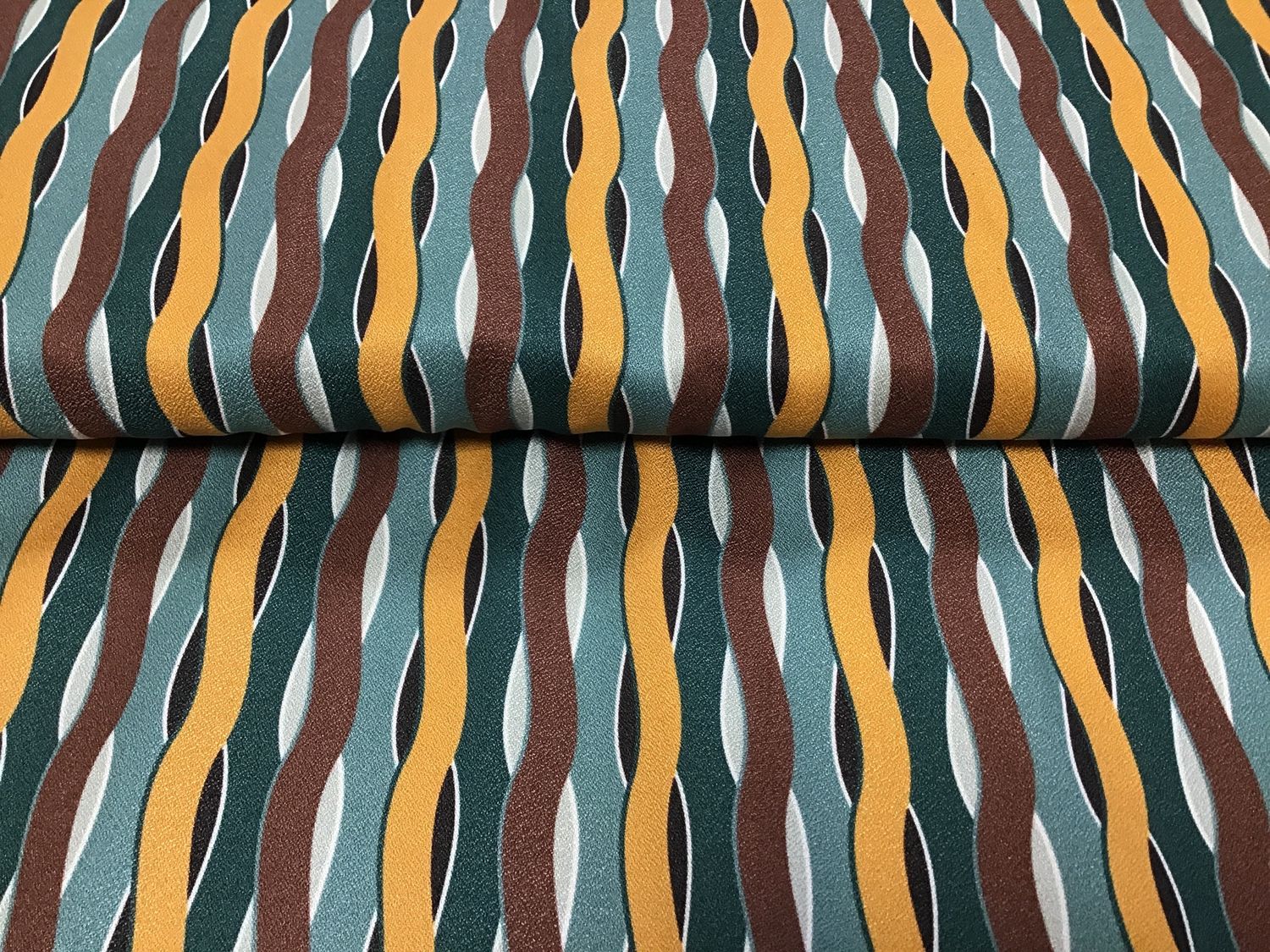 Waves groen/bruin 140 cm