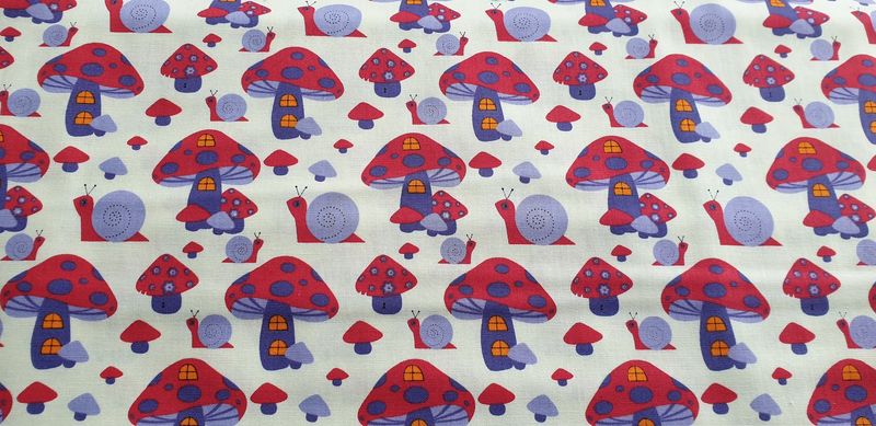 Copenhagen Print Factory Mushrooms wit paars