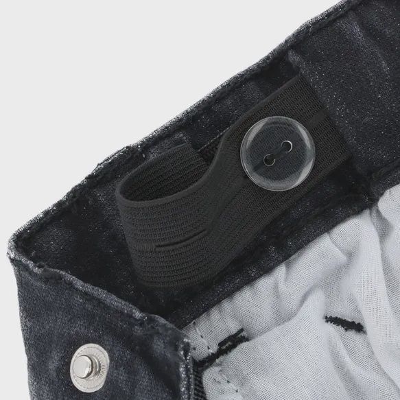 Knoopsgatelastiek zwart 20 mm