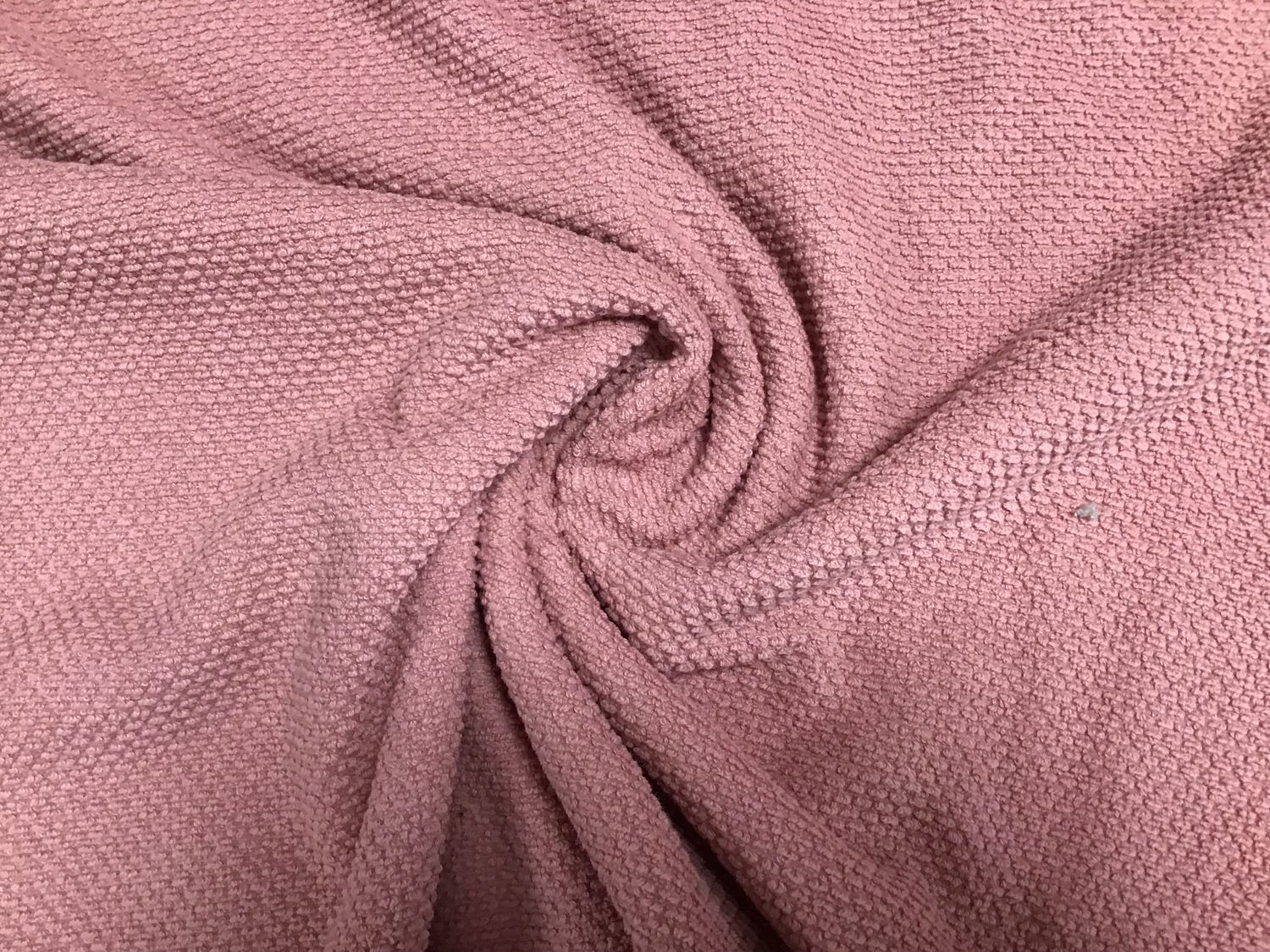 Baby wafel | terry jacquard katoen | old rose