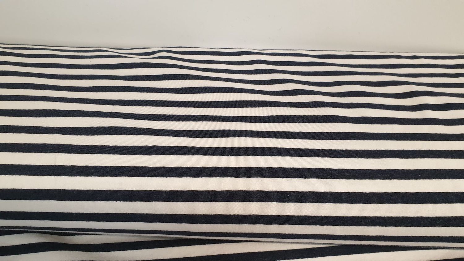 French terry | strepen | blauw wit
