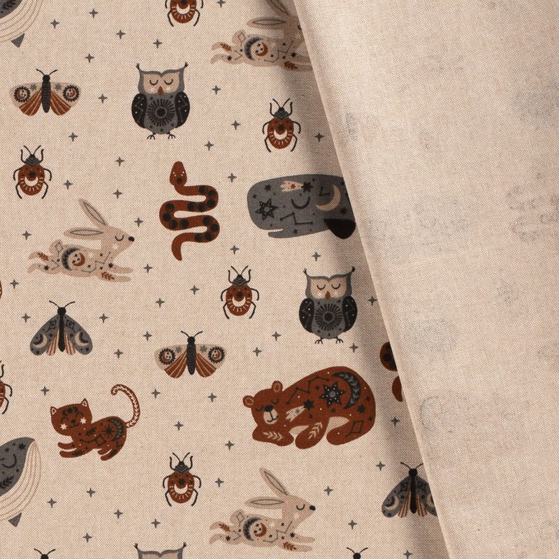 Canvas diertjes grijs