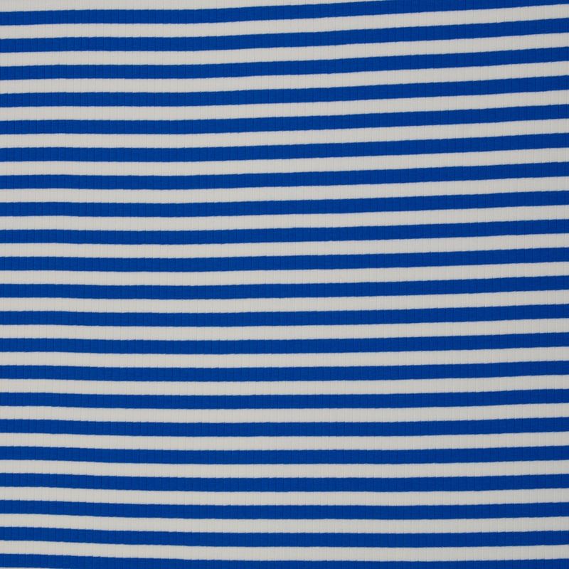 Ringo gestreept blauw wit ribjersey