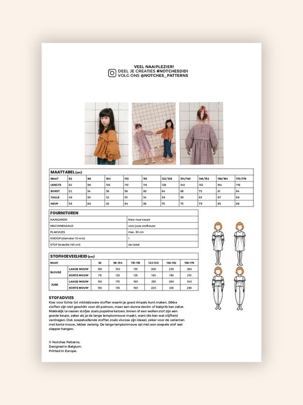 Didi | patroon voor kinderen |  blouse en jurk
