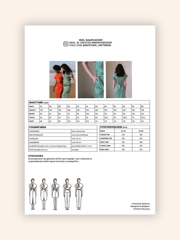 Judy | patroon voor dames | top/jurk
