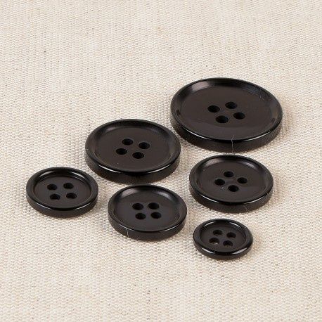 Knoop 4 openingen| zwart|580, Size: 15 mm