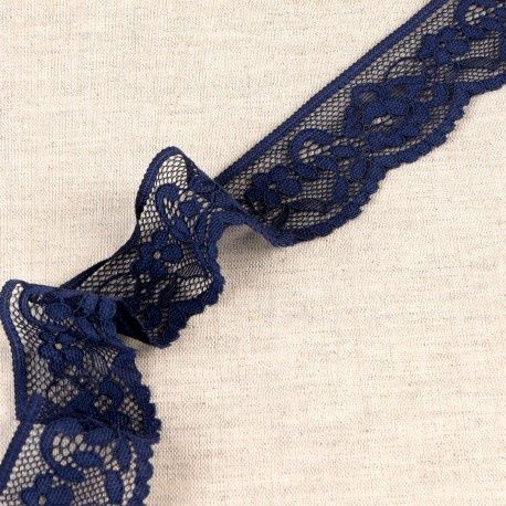 Kant bloem 33 mm, Color: donker blauw