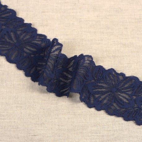 Kant bloem 6 cm, Color: donker blauw