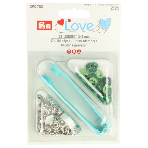 Drukknoop Love prym, Color: groen