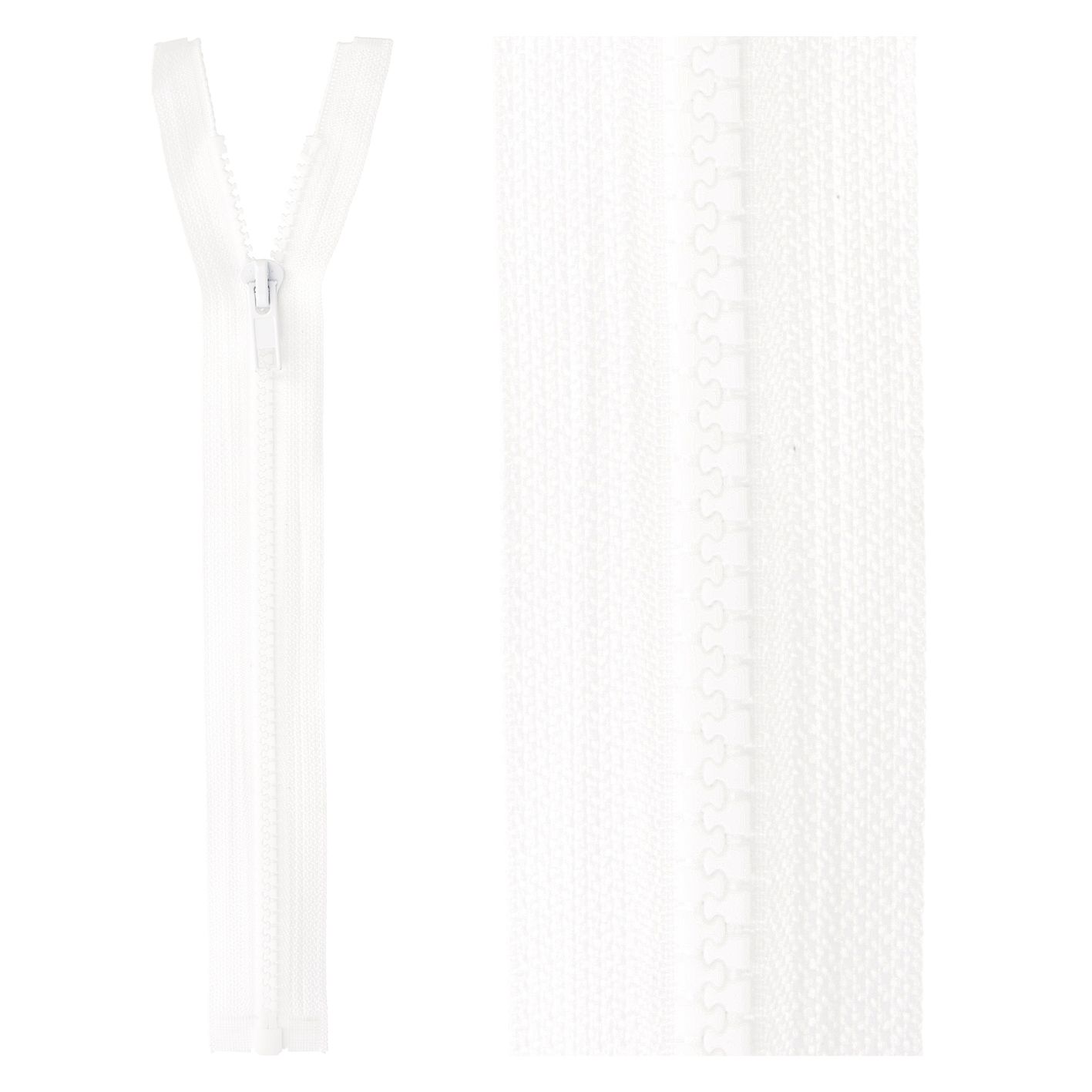 Bloktand rits|deelbaar|wit|kleur 501
