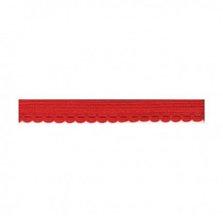 Picot elastiek 10 mm, Color: rood