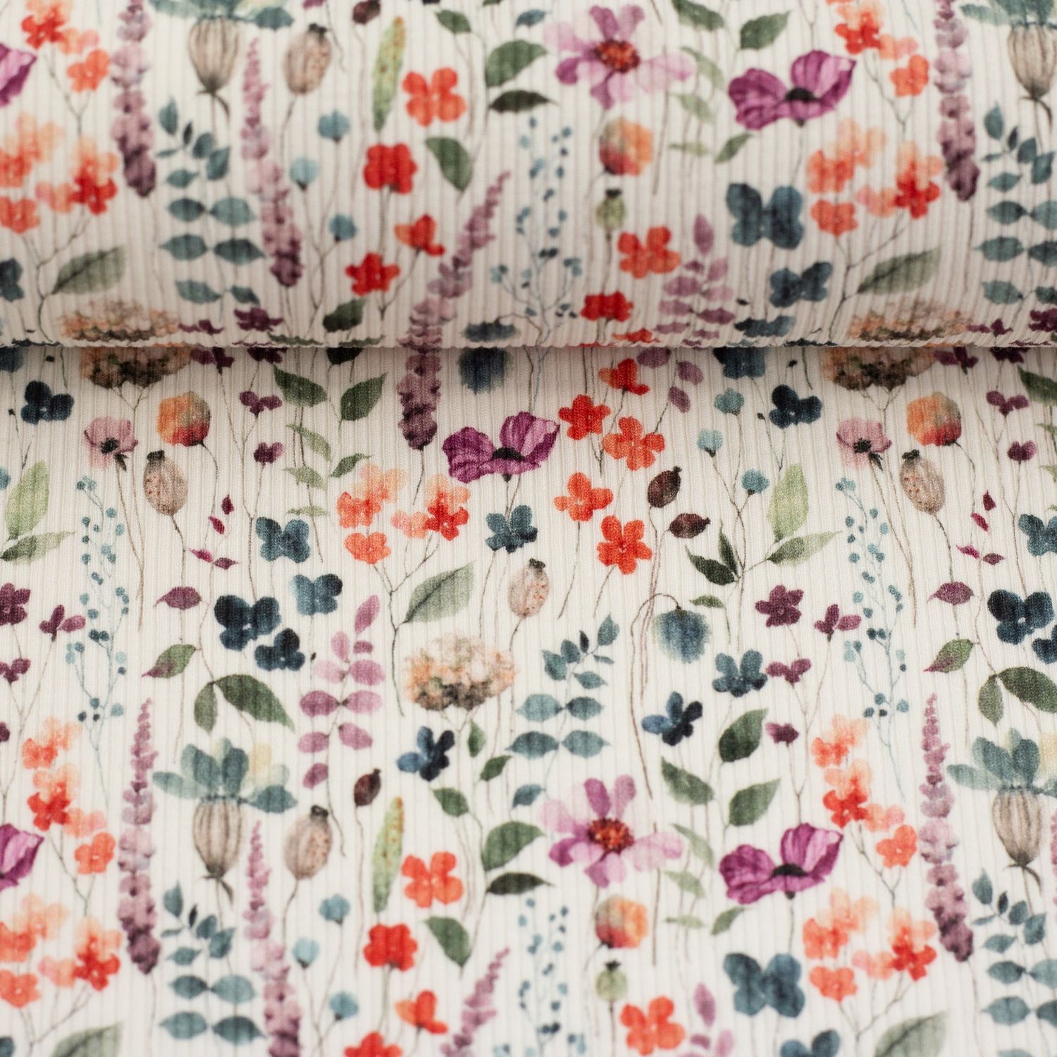 Ribtricot little flower