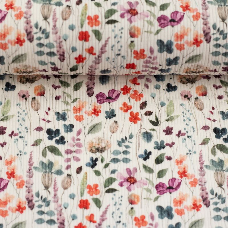 Ribtricot little flower