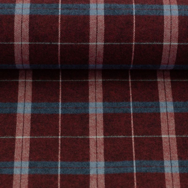 Flanel katoen| Maverick bordeaux/blauw