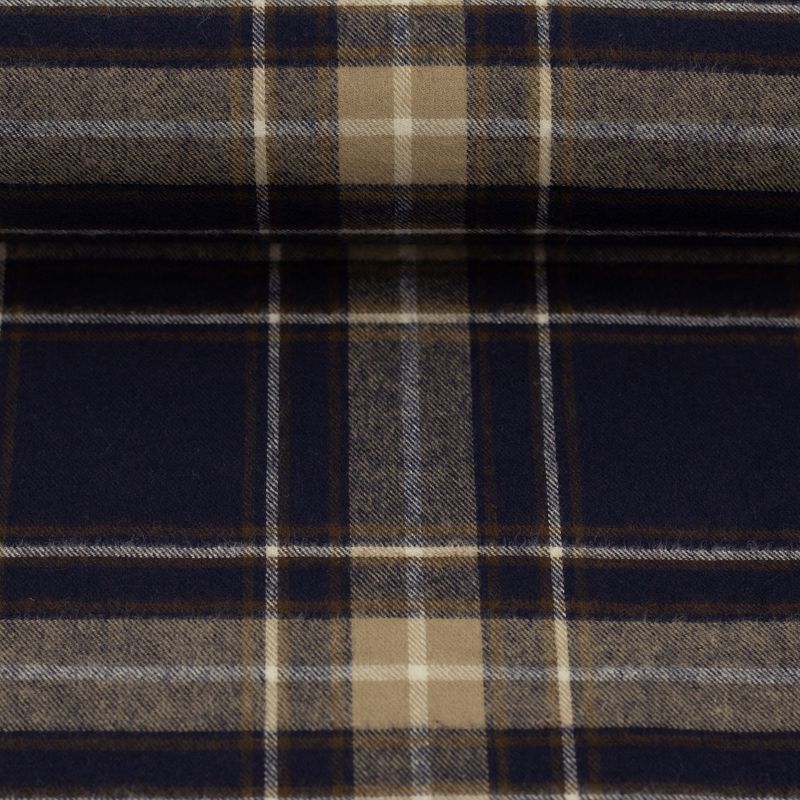 Flanel katoen| Maverick blauw/beige
