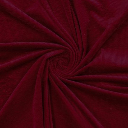 Ribfluweel 8w rumba rood
