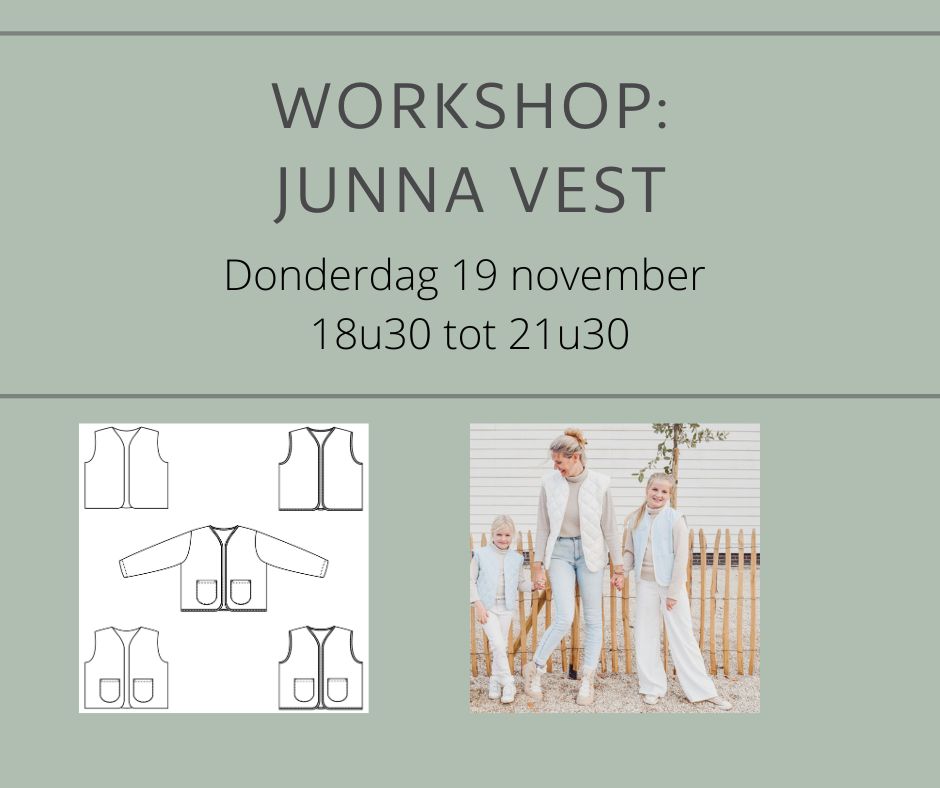 Workshop: De junna vest donderdag  19 november