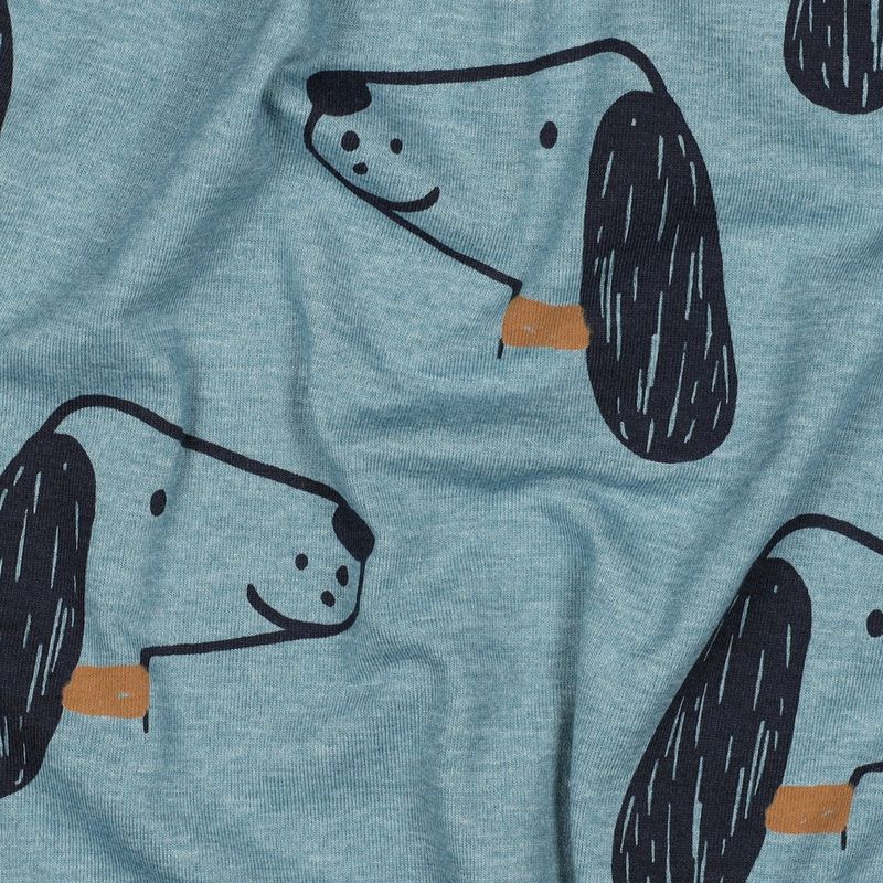 Jersey|melange smoke blue  dogs