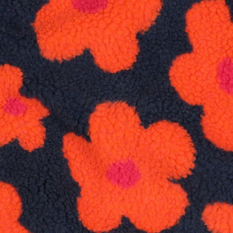 Teddy|jacquard flowers|navy coral