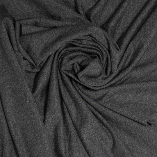 Bamboo French terry melange donker grijs