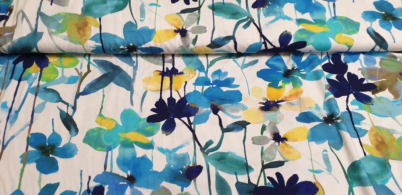 Viscose tricot frisse bloem