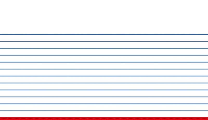 Paneel french terry 'Lijnen' blauw/wit