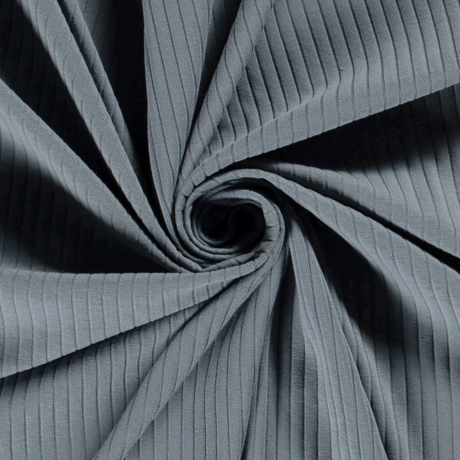 Big rib jersey staalblauw