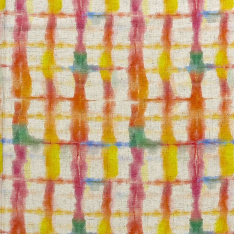 Viscose linnen abstracte print oranje