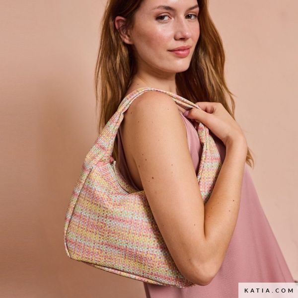 Multicolor kunstleer textieleffect pastel