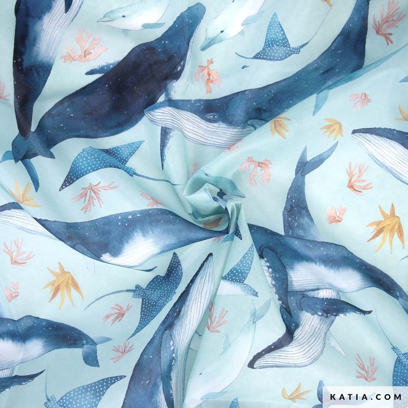 Cover  stof Whales &amp; Sea