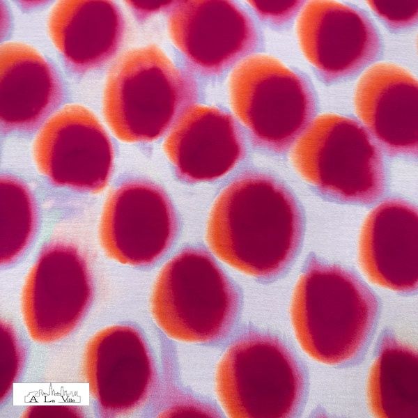 Ecovero viscose big dots fuschia