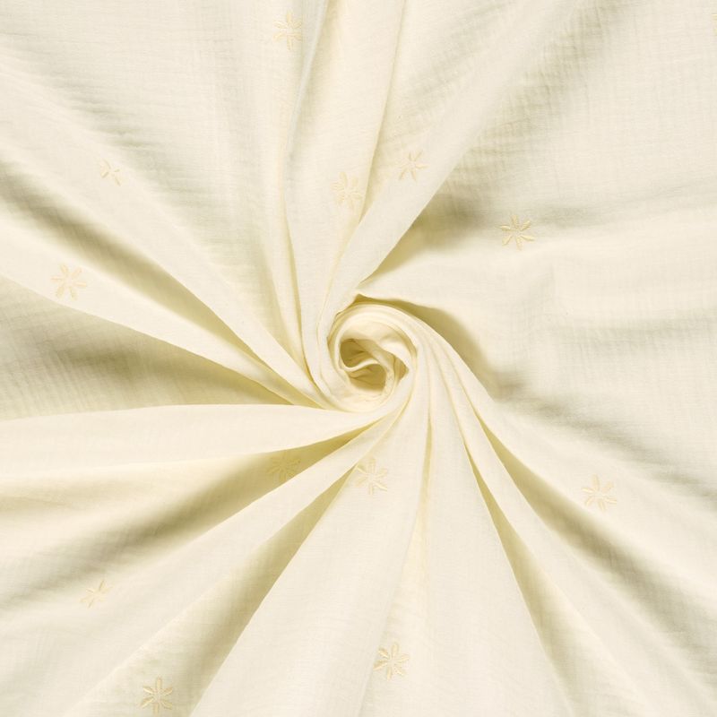 Geborduurde tetra|off white bloem